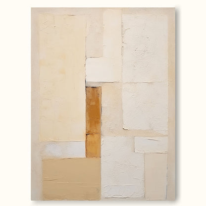 Elegant Minimalist Geometric Oil Painting for Modern Home Decor