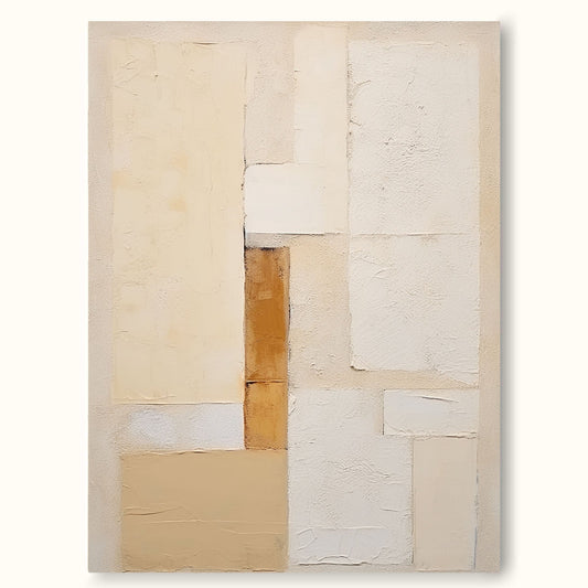 Elegant Minimalist Geometric Oil Painting for Modern Home Decor