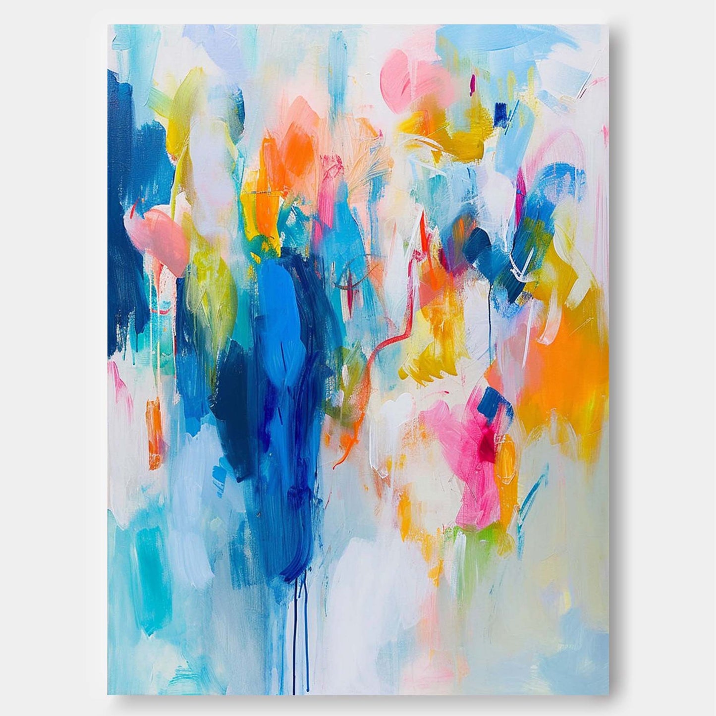 Vibrant Abstract Oil Painting for Modern Home Décor and Art Lovers