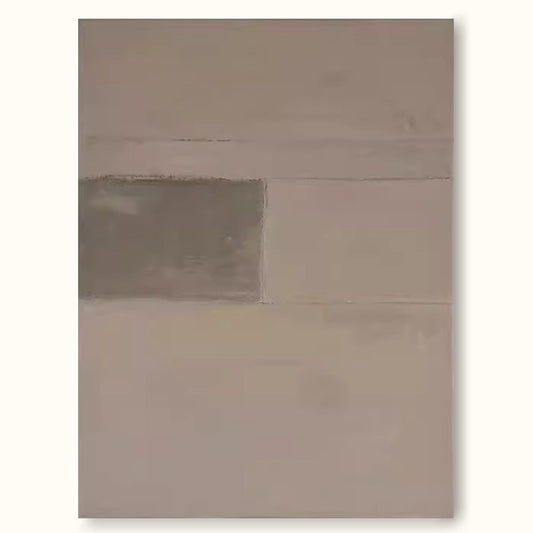 Sleek Minimalist Geometric Oil Painting for Modern Home Decor