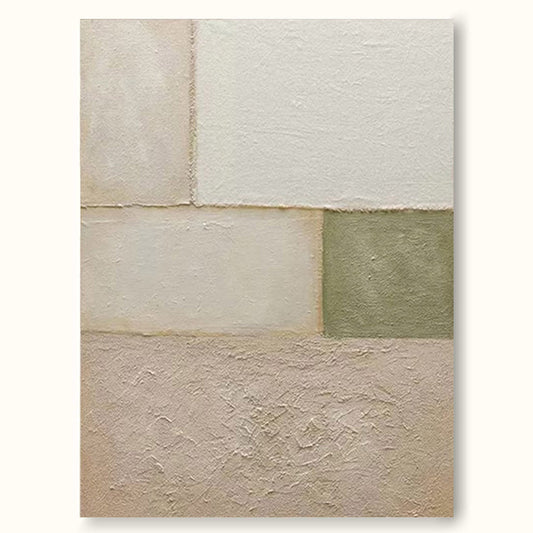 Elegant Minimalist Geometric Oil Painting for Modern Home Decor