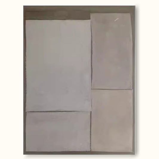 Elegant Minimalist Geometric Oil Painting for Modern Home Décor