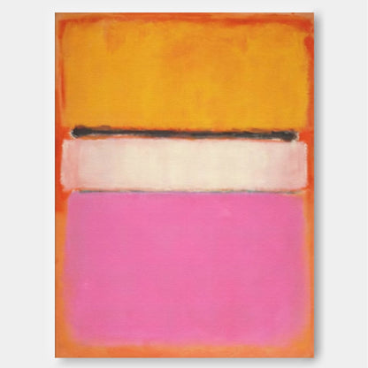 Vibrant Minimalist Oil Painting in Bold Colors for Modern Home Decor