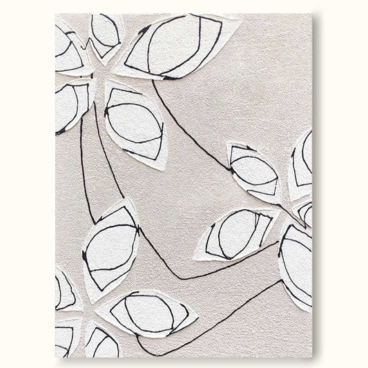 Elegant Minimalist Floral Oil Painting for Modern Home Decor