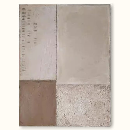 Contemporary Minimalist Oil Painting with Geometric Abstract Design