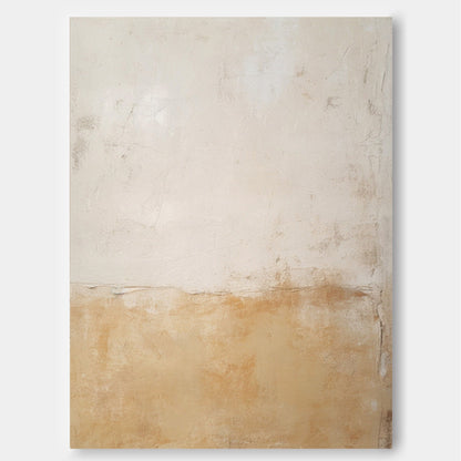 Abstract Minimalist Neutral Tones Oil Painting for Modern Home Decor