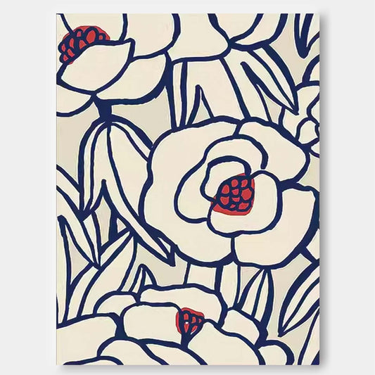 Elegant Floral Oil Painting for Contemporary Home Decor