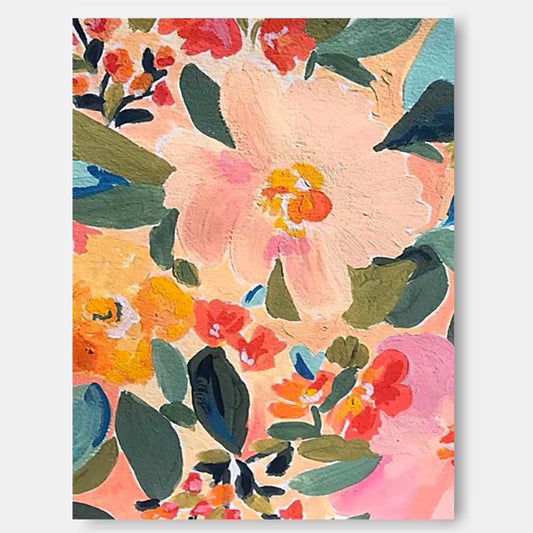 Vibrant Floral Oil Painting for Brightening Any Space