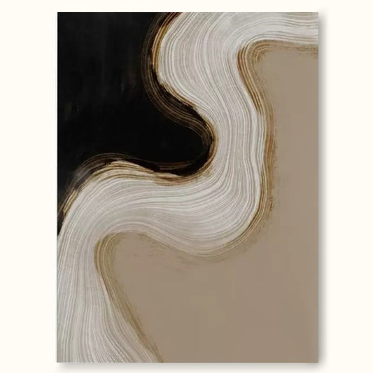 Elegant Minimalist Abstract Oil Painting for Modern Home Decor