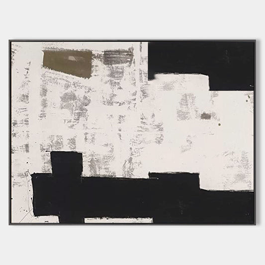 Elegant Wabi-Sabi Minimalist Oil Painting for Modern Home Decor and Art Lovers
