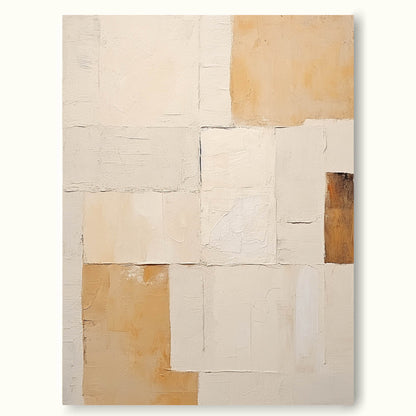 Elegant Minimalist Geometric Oil Painting for Modern Home Decor