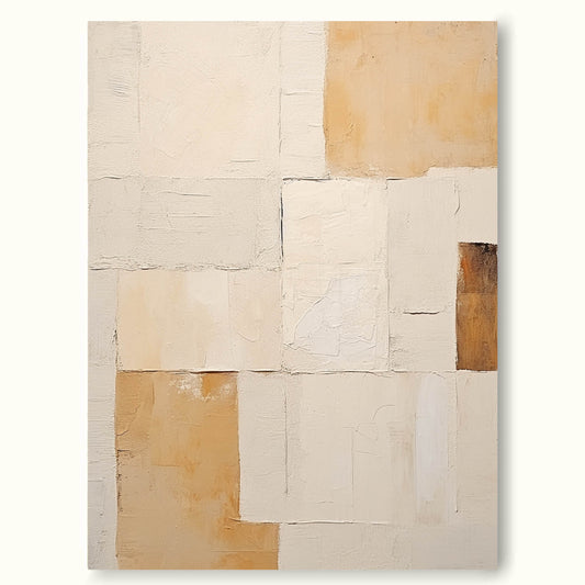 Elegant Minimalist Geometric Oil Painting for Modern Home Decor
