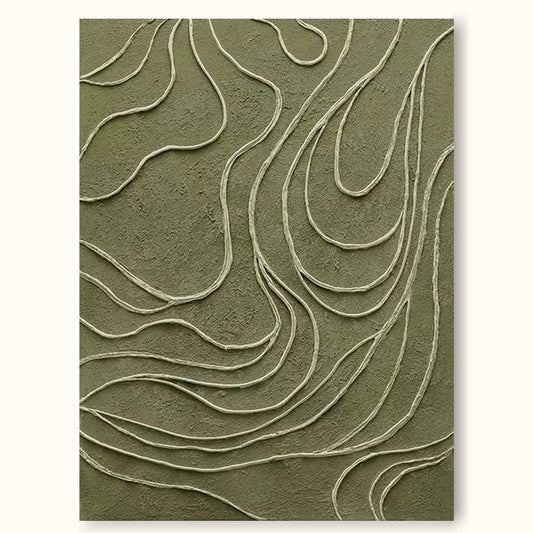 Contemporary Minimalist Line Art Oil Painting for Modern Home Decor