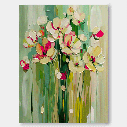 Vibrant Floral Oil Painting for Modern Home Decor and Art Lovers