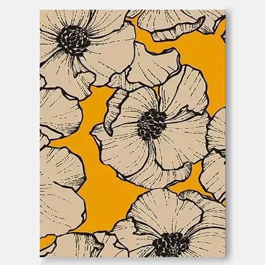 Vibrant Floral Oil Painting on Canvas for Stunning Home Decor