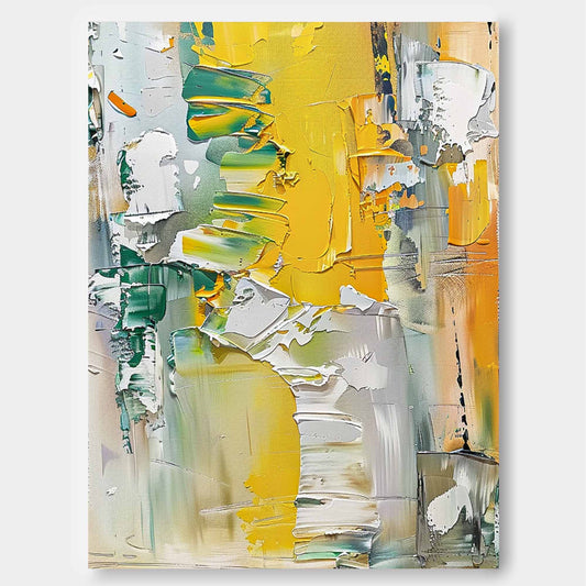 Vibrant Abstract Oil Painting for Modern Home Decor and Artistic Expression