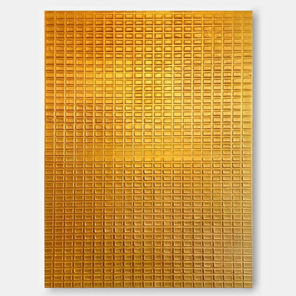 Textured Golden Abstract Oil Painting for Modern Home Decor and Wall Art