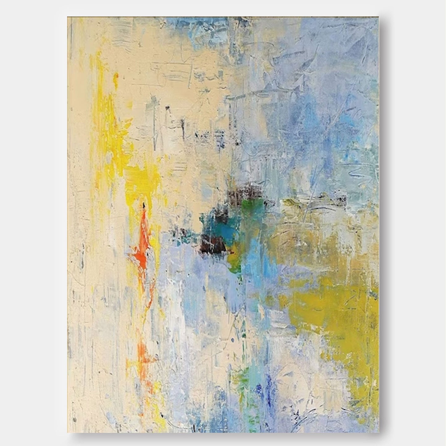 Vibrant Abstract Oil Painting for Modern Home Décor and Wall Art