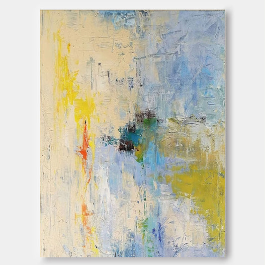 Vibrant Abstract Oil Painting for Modern Home Décor and Wall Art