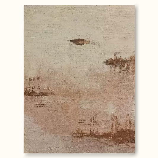 Serene Minimalist Landscape Oil Painting for Tranquil Home Decor
