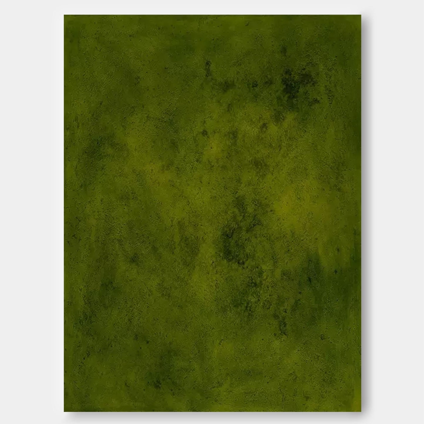 Textured Green Abstract Oil Painting for Modern Home Decor