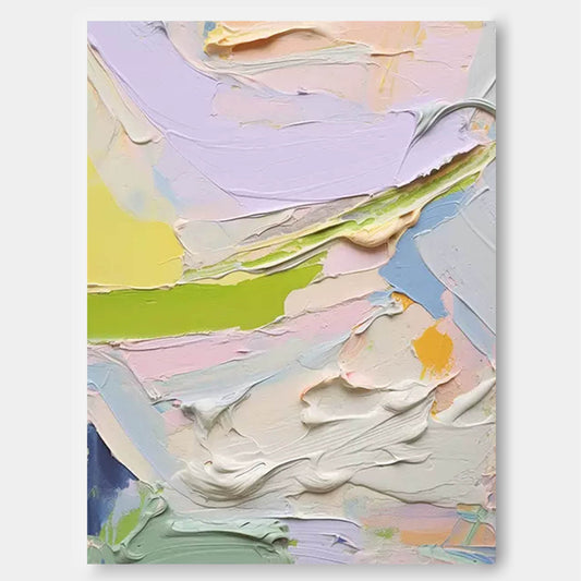 Colorful Abstract Oil Painting for Modern Home Decor and Art Enthusiasts