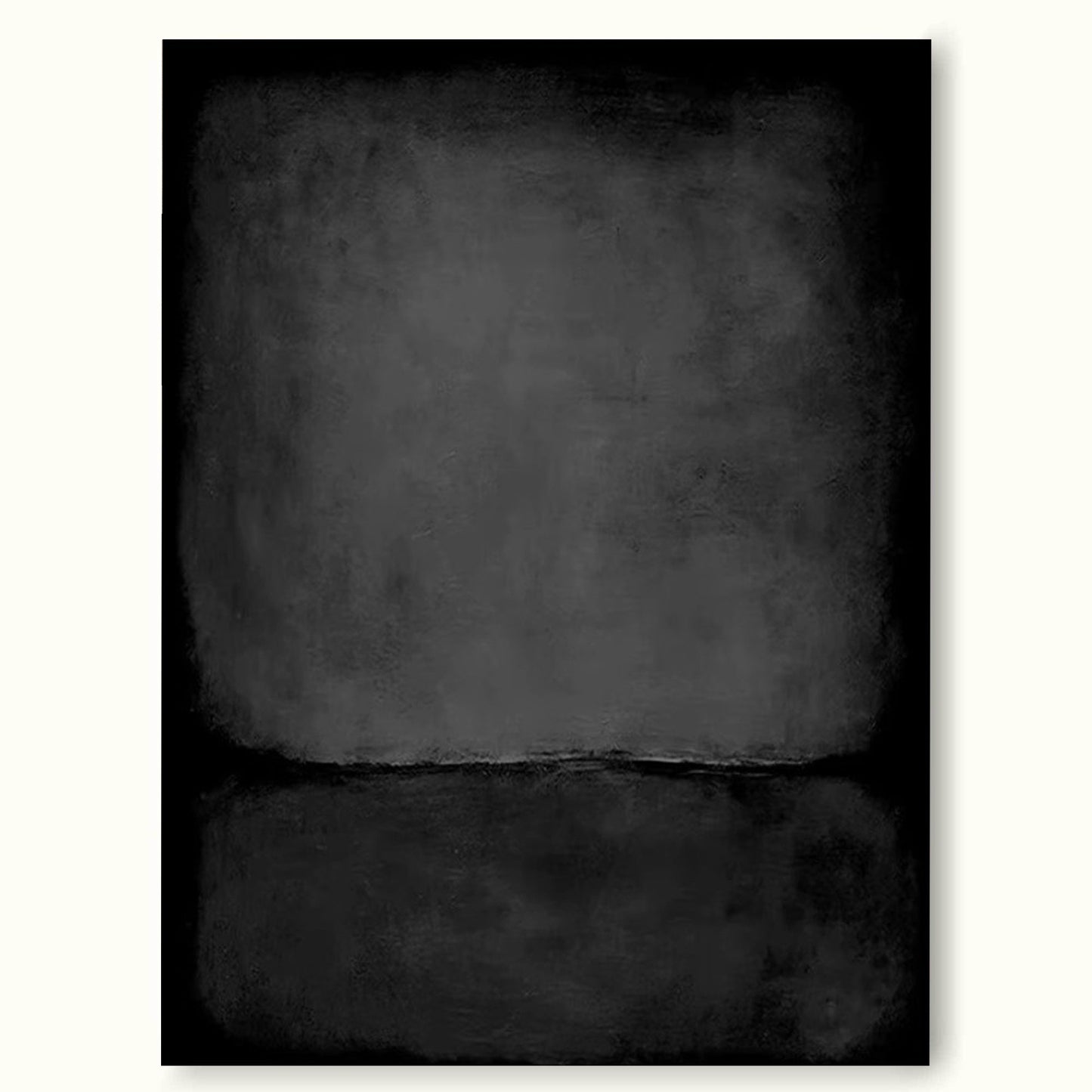 Elegant Minimalist Black Abstract Oil Painting for Modern Home Decor