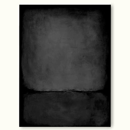 Elegant Minimalist Black Abstract Oil Painting for Modern Home Decor