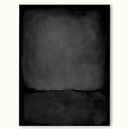 Elegant Minimalist Black Abstract Oil Painting for Modern Home Decor