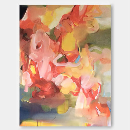 Vibrant Abstract Oil Painting for Modern Home Decor and Art Collectors