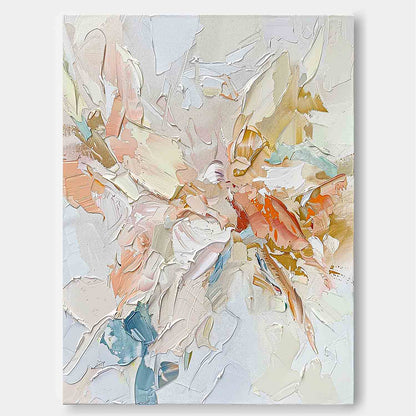 Serene Abstract Floral Oil Painting for Modern Home Decor