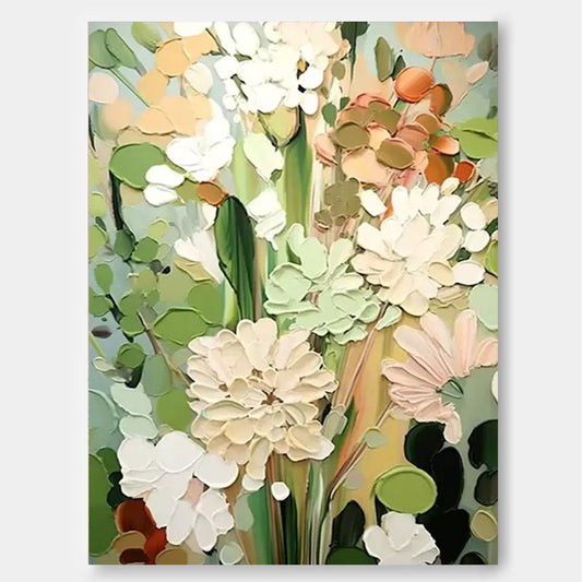 Colorful Floral Oil Painting for Elegant Home Decor