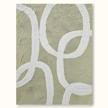 Contemporary Minimalist Line Art Oil Painting for Modern Home Decor