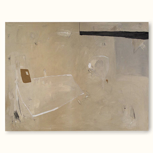 Elegant Minimalist Abstract Oil Painting for Modern Home Decor