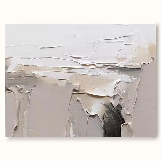 Elegant Minimalist Abstract Oil Painting for Modern Home Decor
