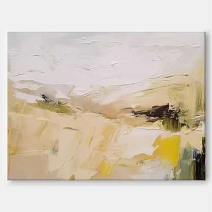 Serene Abstract Landscape Oil Painting for Modern Home Decor