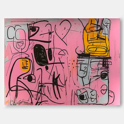 Colorful Abstract Oil Painting on Canvas for Modern Home Decor
