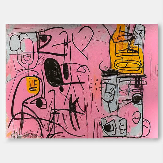 Colorful Abstract Oil Painting on Canvas for Modern Home Decor