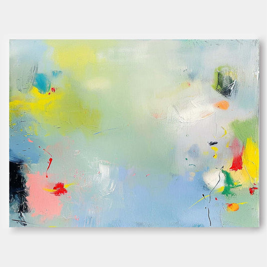 Vibrant Abstract Oil Painting for Modern Home Decor and Artistic Expression