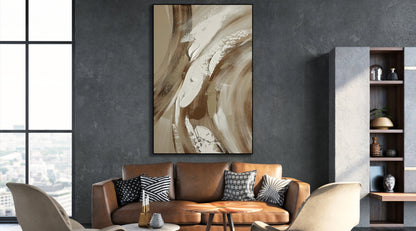 Abstract Black and Gray Sky Texture Painting for Modern Home Decor