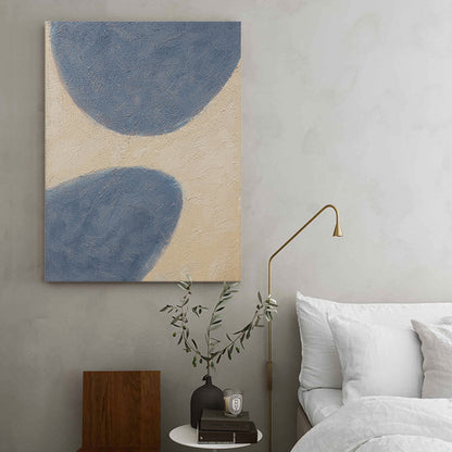 Abstract Circular Cloud Shapes Accent Oil Painting 408LT