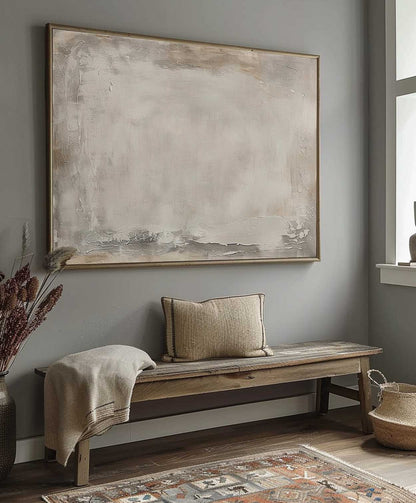 Contemporary Vintage Abstract Oil Painting for Elegant Home Decor