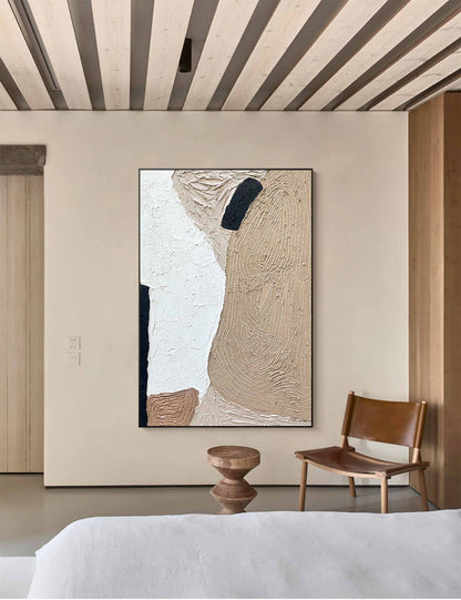 Abstract Minimalist Geometric Oil Painting for Modern Home Decor