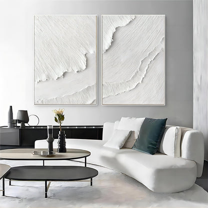 Stunning Modern Abstract Oil Painting Duo for Contemporary Home Decor