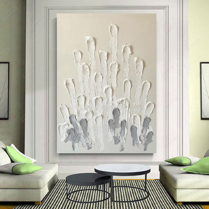 Modern Textured Abstract Oil Painting for Elegant Home Decor