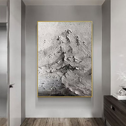 Textured Mountain Landscape Oil Painting - Timeless Depth and Elegance