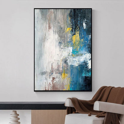 Abstract Oil Painting Inspired by Plato's Cave - Modern Wall Art for Home Decor