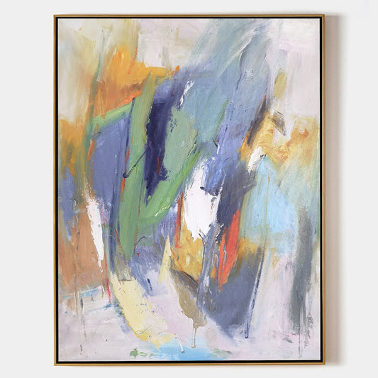 Vibrant Modern Abstract Oil Painting for Contemporary Home Decor