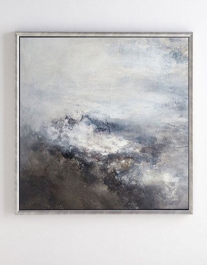 Contemporary Brown Abstract Oil Painting for Modern Home Decor