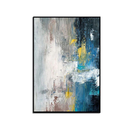 Abstract Oil Painting Inspired by Plato's Cave - Modern Wall Art for Home Decor